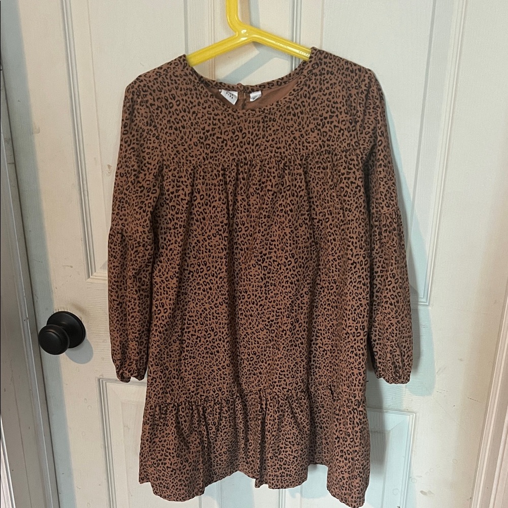 GAP Brown Leopard Print Kids Dress